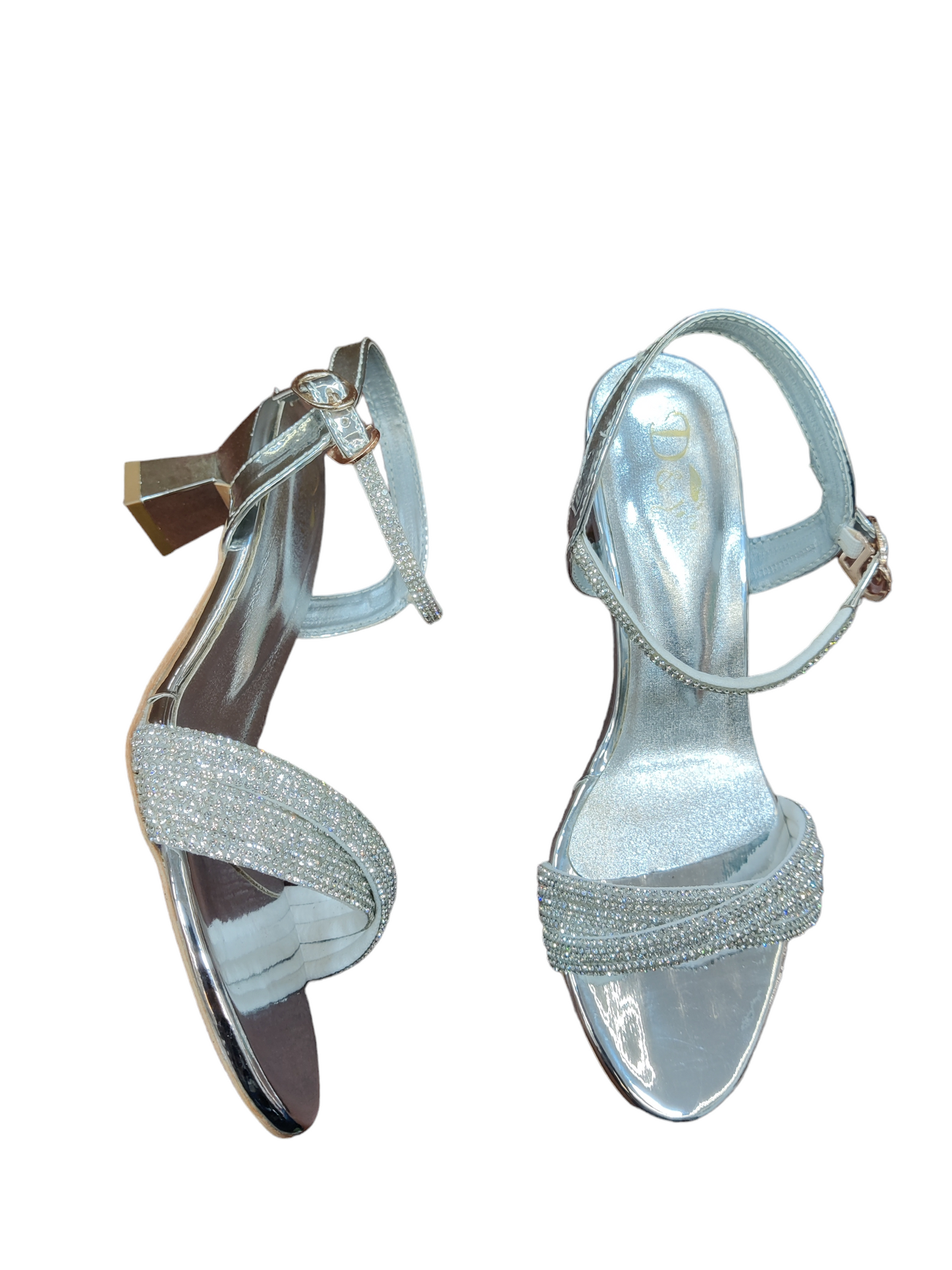 fancy silver sandal