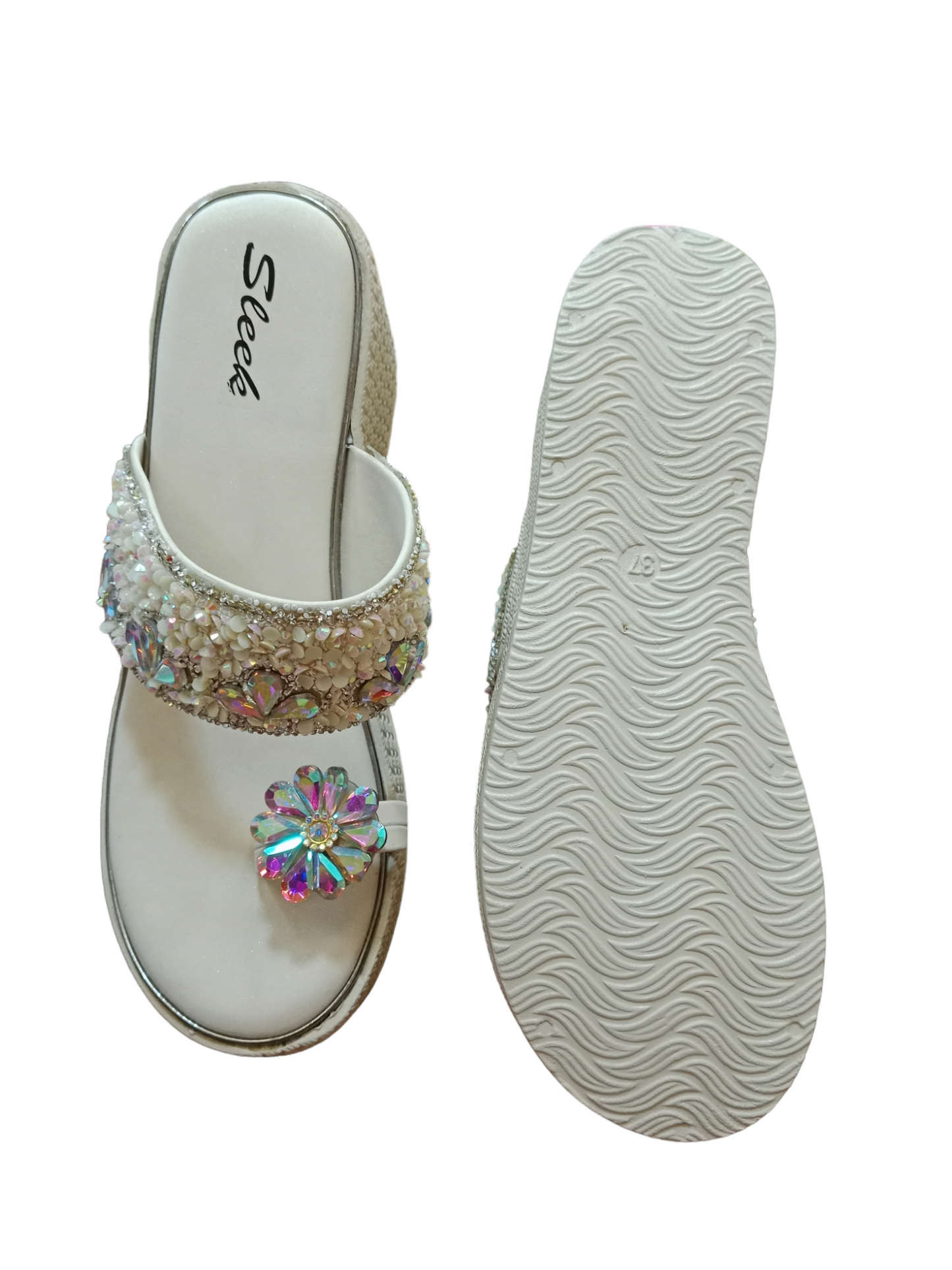 Women fancy stone slipper article-A-231/513